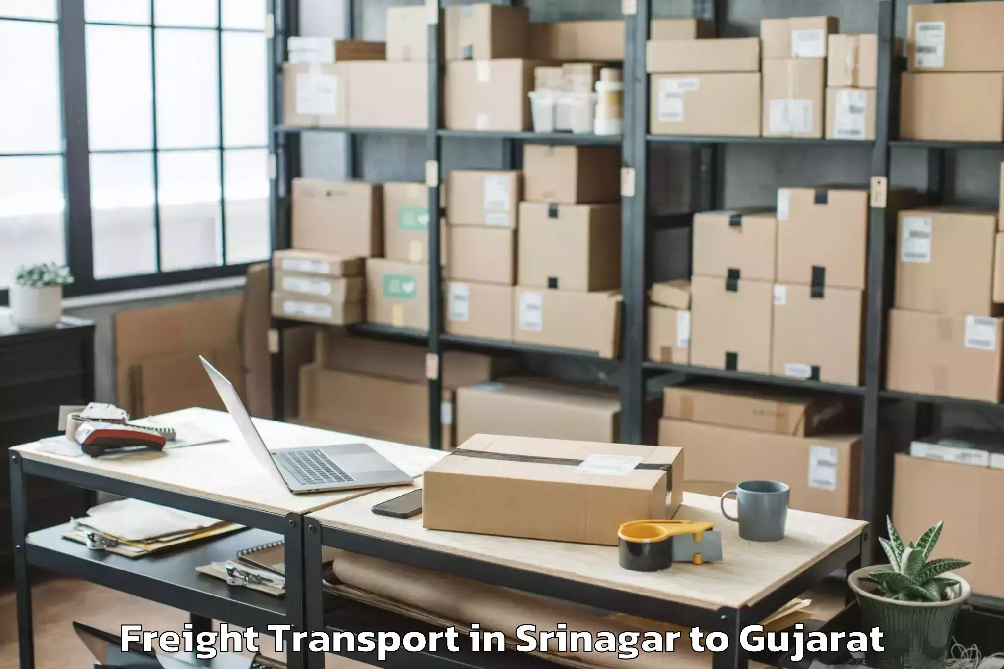 Book Srinagar to Anklesvar Freight Transport Online